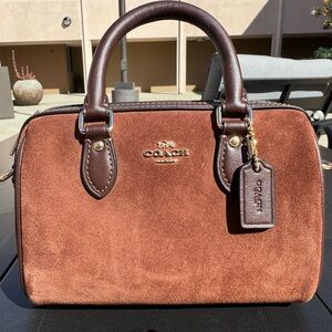 Coach Brown Suede Mini Rowan